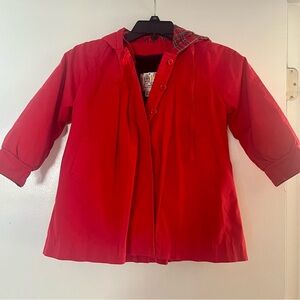 London Fog Red Jacket with Plaid Lining